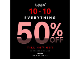 SUSEN DUBAI Pakistan 10.10 Sale Get 50% OFF on Everything